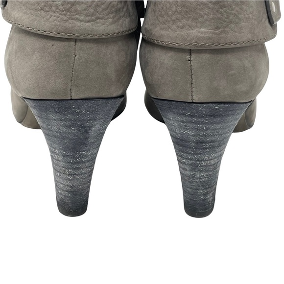 Theory Gray Nubuck Leather Ankle Zip Booties Size 40 US 10 - Picture 5 of 13